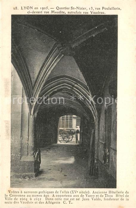 Lyon France Quartier Saint Nizier Voûtes a nervures