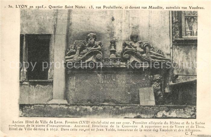 Lyon France Quartier Saint Nizier Ancien Hôtel de V