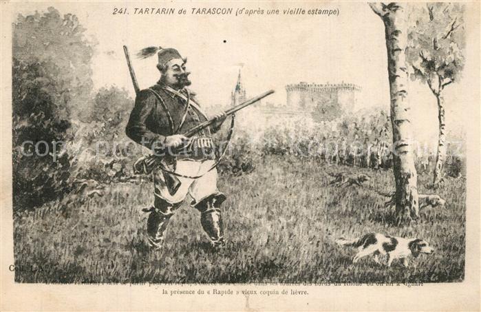 Tarascon Bouches-du-Rhone Tartarin d après une vieille estampe Dessin Kuenstlerk