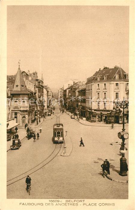 Belfort Alsace Faubourg des Ancètres Place Corbis Tram
