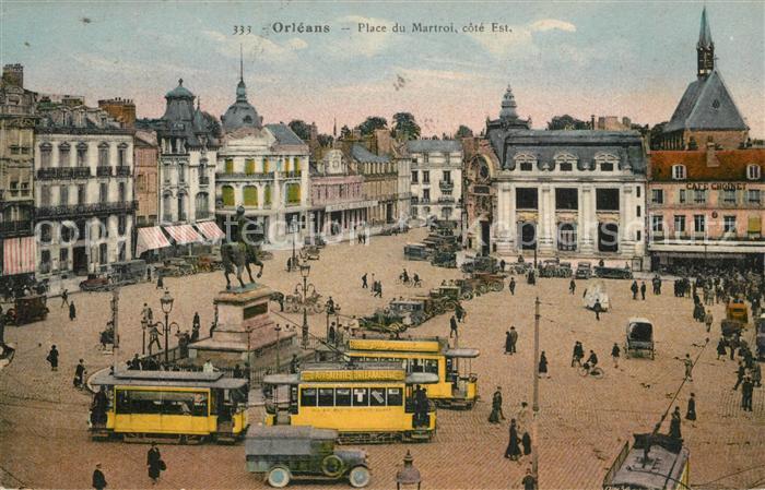 Orleans Loiret Place du Martroi Tram Monument