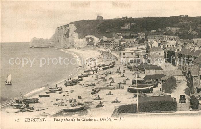 Etretat Vue prise de la Cloche du Diable