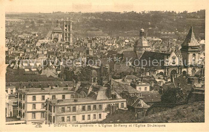 Dieppe 76 Vue Generale Eglise Saint Remy Eglise Saint Jacques