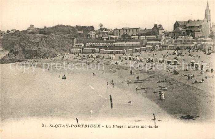 Saint-Quay-Portrieux Plage a marée montante