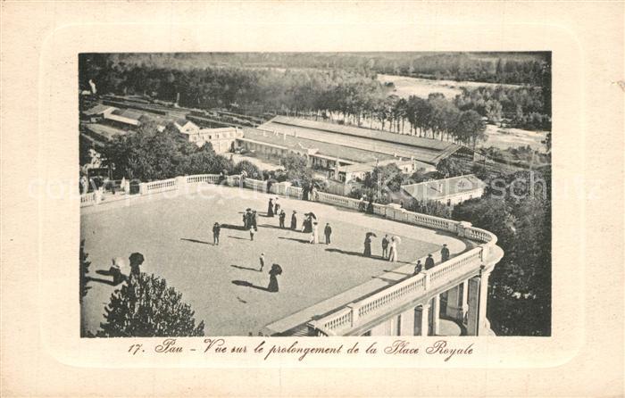 Pau 64 Vue sur le prolongement de la Place Royale