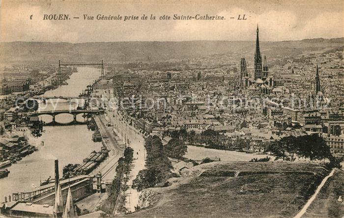 Rouen Vue Generale prise de la côte Sainte Ca