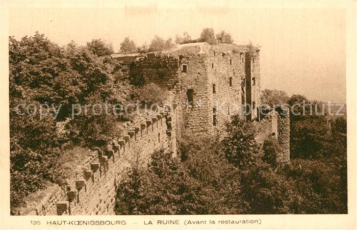Haut-Koenigsbourg Hohkoenigsburg La Ruine avant la restauration Collection l'Als