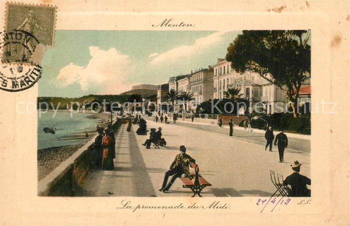 Menton Alpes Maritimes Promenade du Midi
