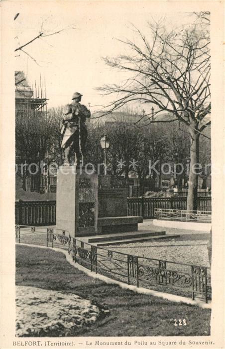 Belfort Alsace Monument du Poilu au Square du Souvenir