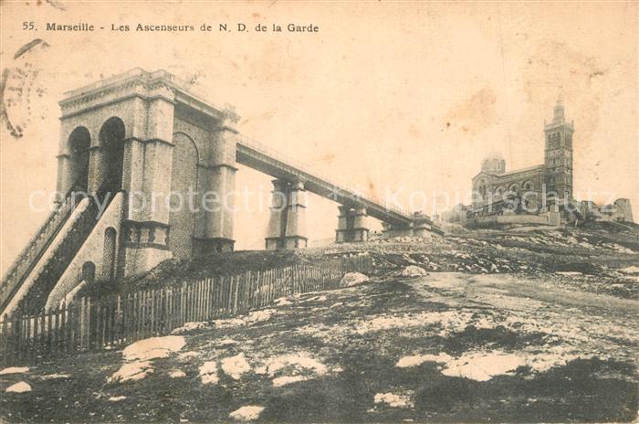 Marseille Bouches-du-Rhone Les Ascenseurs de Notre Dame de la Garde