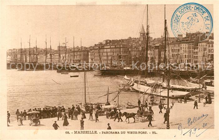 Marseille Bouches-du-Rhone Panorama du vieux port