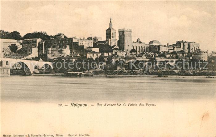 Avignon Vaucluse Vue d_ensemble du Palais des Papes
