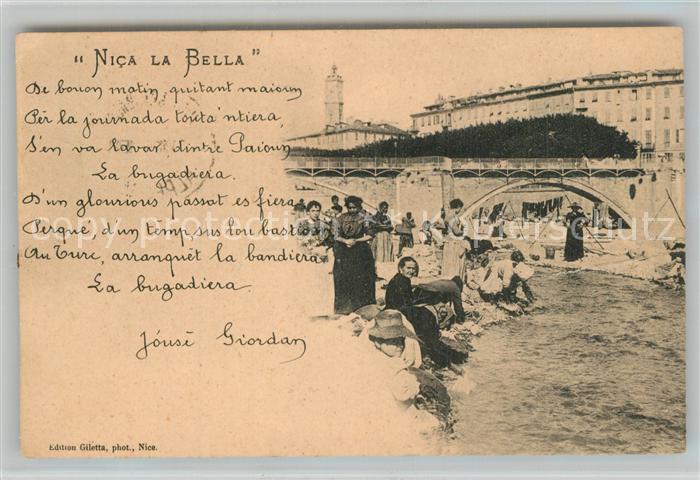 Nice Alpes Maritimes Waschfrauen am Meer