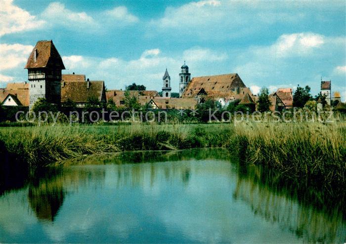 Dinkelsbuehl 1000jaehrige Stadt Partie an der Woernitz