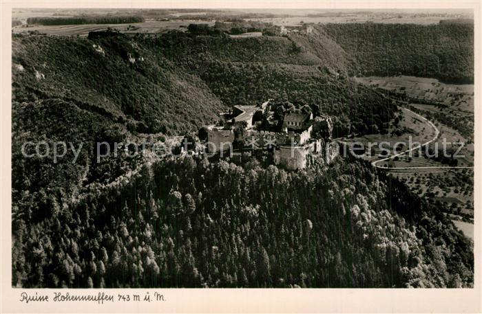 Neuffen Fliegeraufnahme Burg Hohen-Neuffen