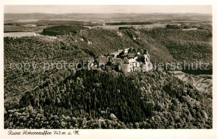 Neuffen Fliegeraufnahme Burg Hohen-Neuffen Ruine