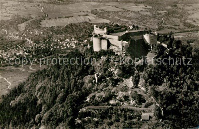 Neuffen Fliegeraufnahme Burgruine Hohen-Neuffen