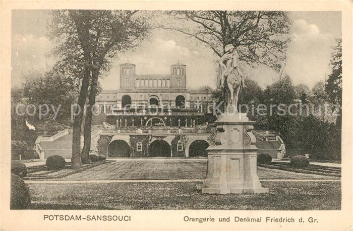 Potsdam Sanssouci Orangerie Denkmal Friedrich den Grossen