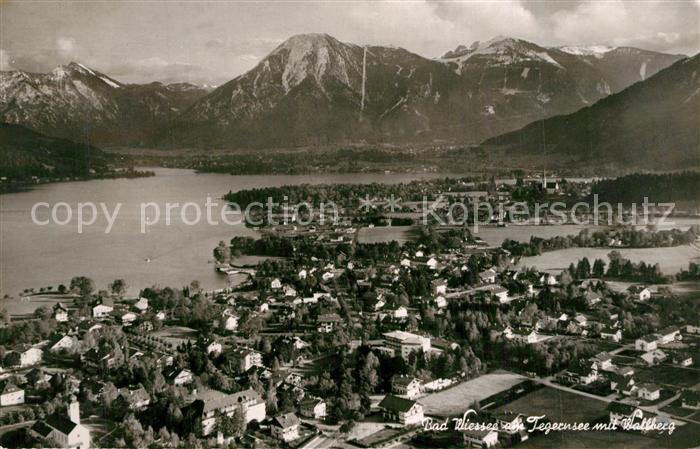 Bad Wiessee Tegernsee mit Wallberg Fliegeraufnahme