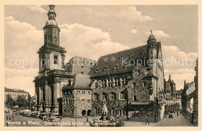Worms Rhein Dreifaltigkeitskirche mit Cornelianum