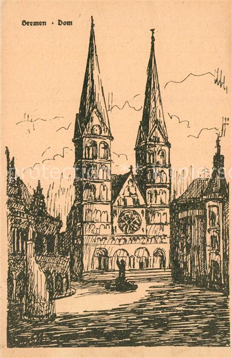 Bremen Dom Kirche K?nstlerkarte