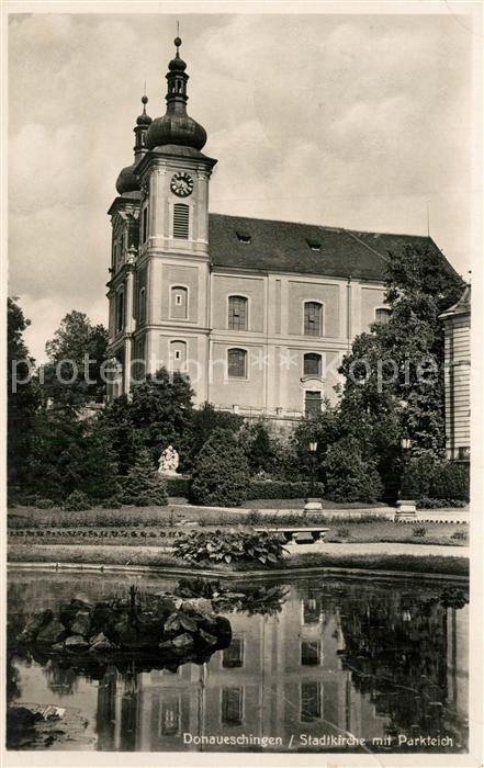 Donaueschingen Kirche und Teich