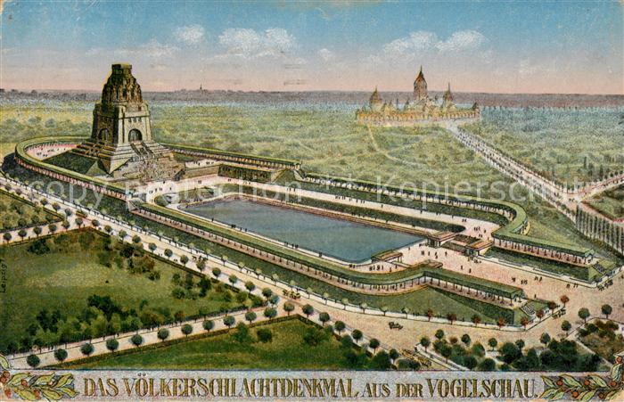 LEIPZIG Sachsen V?lkerschlachtdenkmal aus der Vogelschau