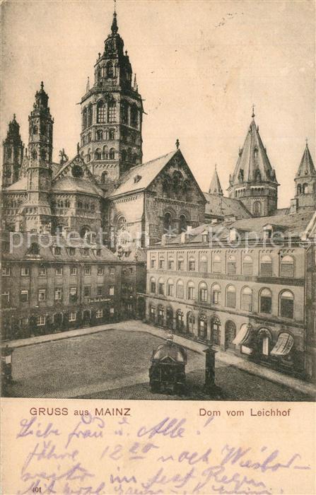 Mainz Rhein Dom vom Leichhof