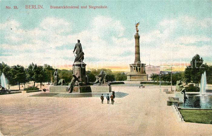 Berlin Siegessaeule Bismarckdenkmal