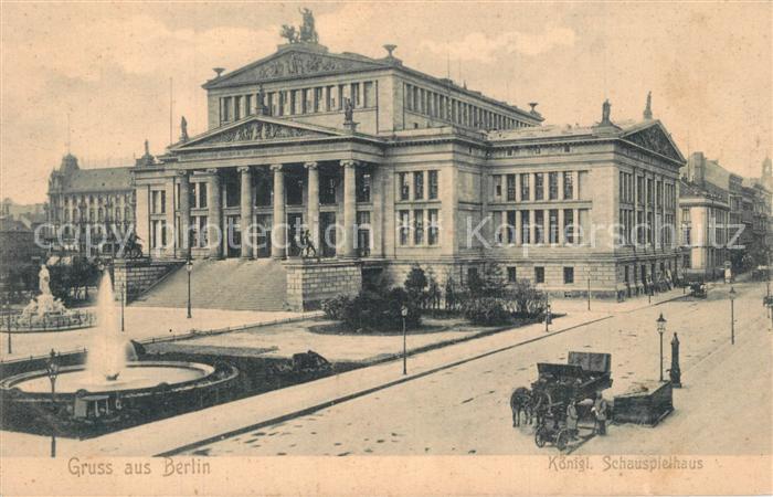 Berlin Schauspielhaus Gendarmenmarkt Kutsche Schiller-Denkmal