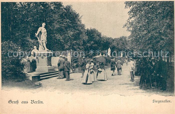 Berlin Siegesallee Tiergarten Denkmal