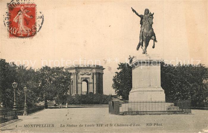 Montpellier Herault Statuede Louis XIV Chateau d Eau
