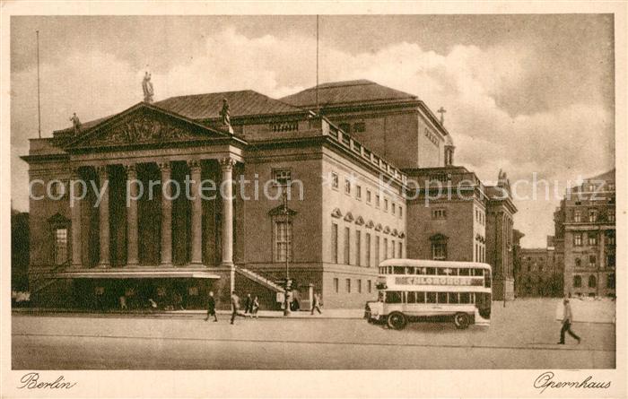 Berlin Opernhaus Unter den Linden Doppeldeckerbus