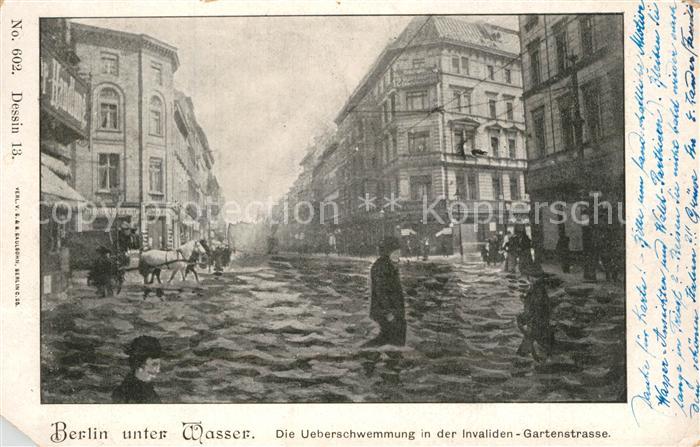 Berlin ueberschwemmung Invalidenstrasse Gartenstrasse