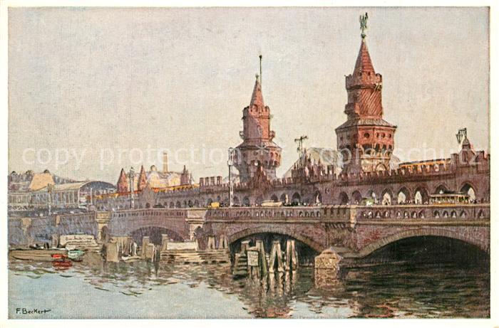 Berlin Oberbaumbruecke mit U-Bahn