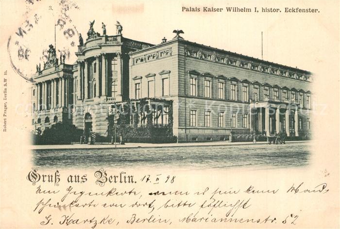 Berlin Altes Palais Wilhelm I Eckfenster