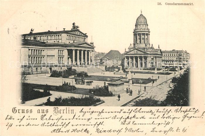 Berlin Gendarmenmarkt Schauspielhaus Franzoesischer Dom
