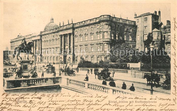 Berlin Schloss Kurfuerstenbruexke Denkmal