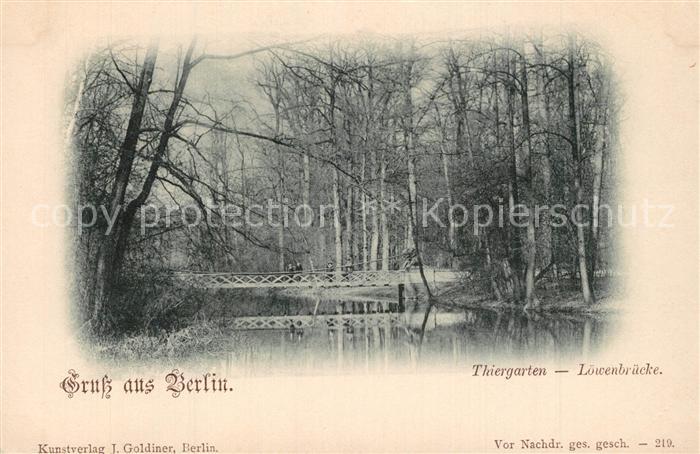 Tiergarten Berlin Loewenbruecke