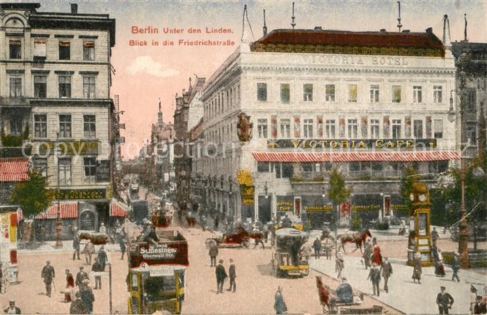 Berlin Friedrichstrasse Unter den Linden Victoria Cafe