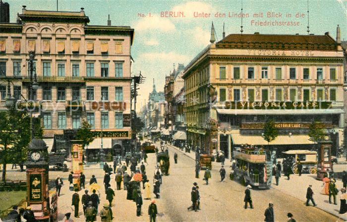 Berlin Unter den Linden Friedrichstrasse Victoria Cafe