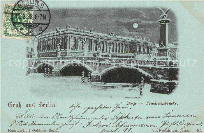 Berlin Boerse Friedrichsbruecke Mondschein