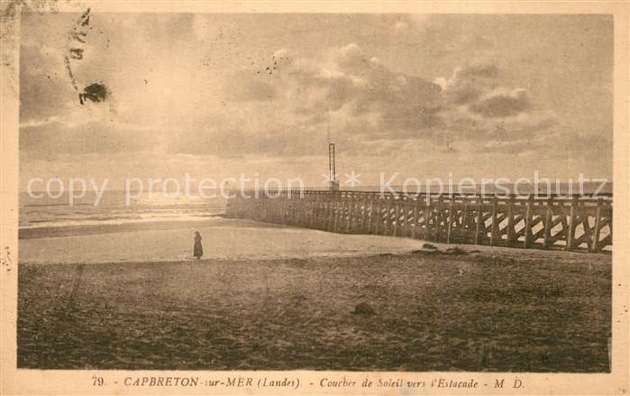Capbreton Coucher de soleil vers l'Estacade