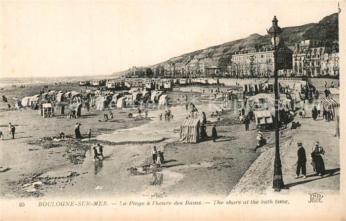 Boulogne-sur-Mer La plage a l Heure des bains