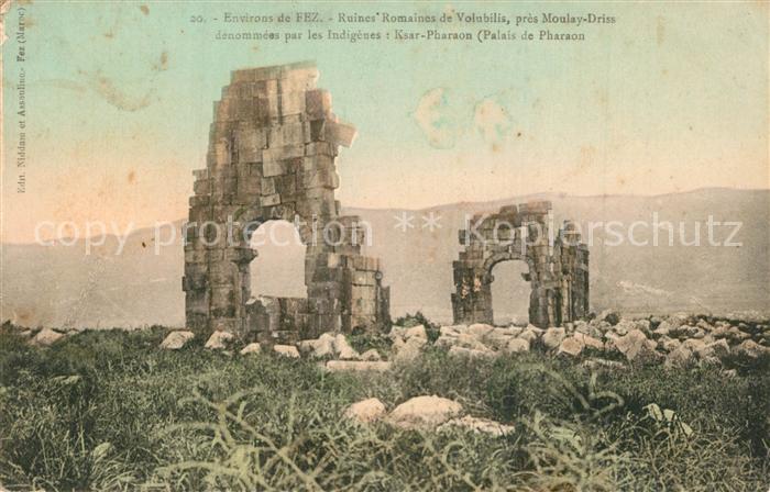 Fes Fez Maroc Ruines Romaines de Volubilis Palais de Pharaon