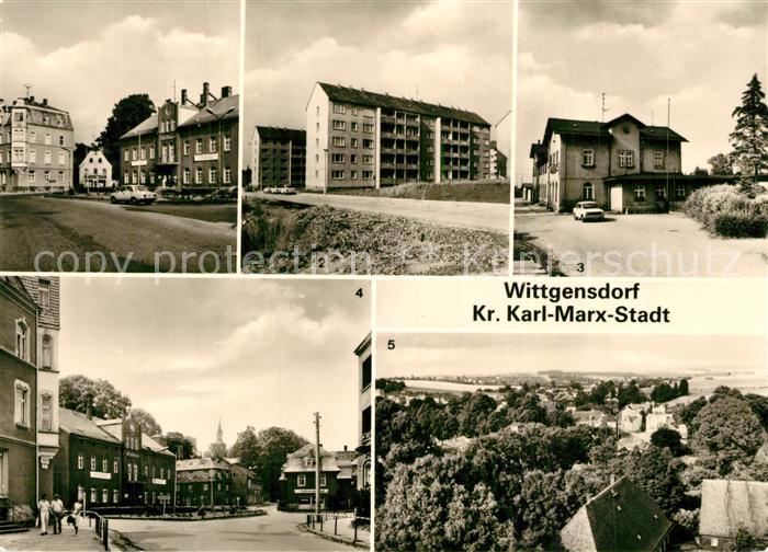 Wittgensdorf Karl Marx Platz Neubaugebiet Bahnhof uebersicht