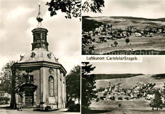 Carlsfeld Erzgebirge Kirche Landschaftspanorama