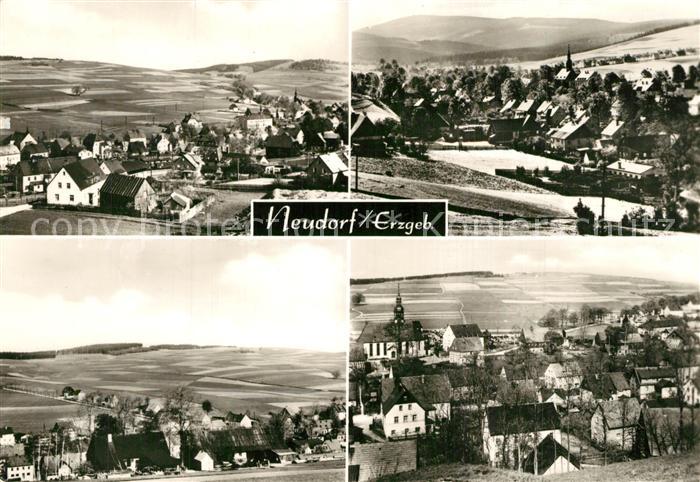 Neudorf Erzgebirge Teilansichten Landschaftspanorama