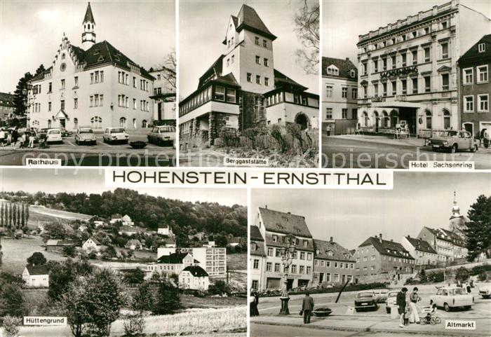 Hohenstein-Ernstthal Rathaus Berggaststaette Hotel Sachsenring Huettengrund Altm