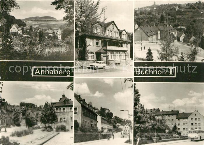 Annaberg-Buchholz Erzgebirge Teilansichten Handabzug